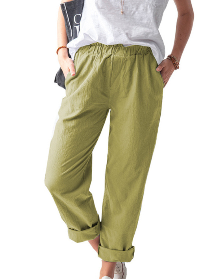 SHOPIQAT High Waist Straight Trousers - Premium from shopiqat - Just $6.00! Shop now at shopiqat